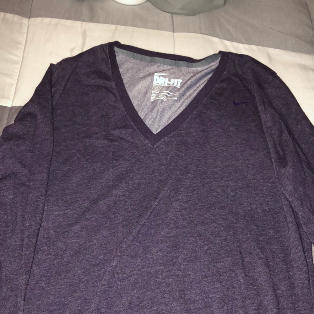 Nike Dri-Fit slim fit v-neck long sleeve